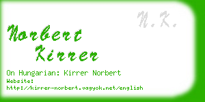 norbert kirrer business card